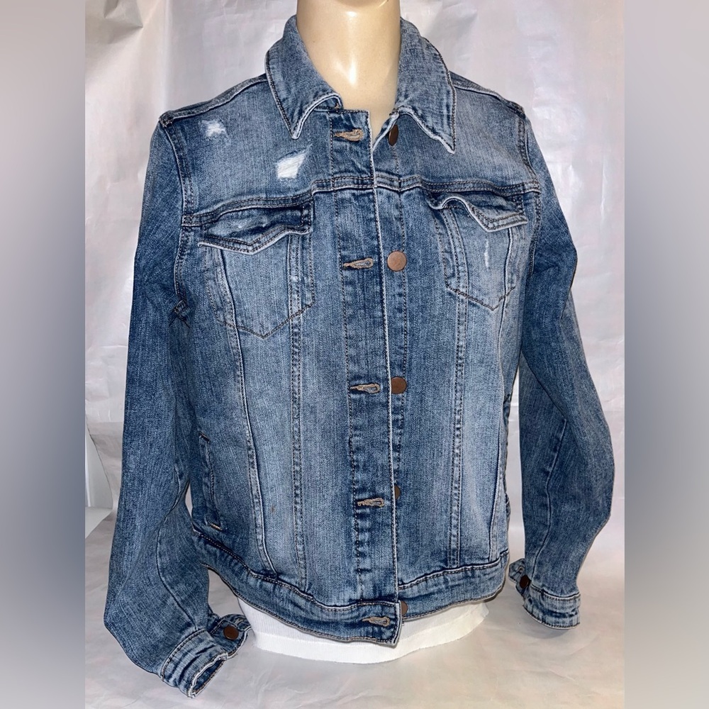 Wonder Nation Acid Washed Denim Jean Jacket  XXL (18) girl
